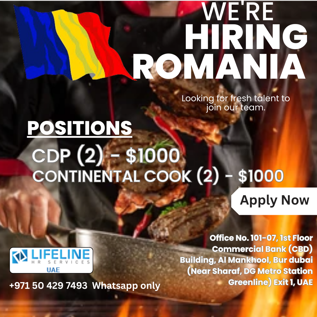 HIRING FOR ROMANIA, EUROPE
